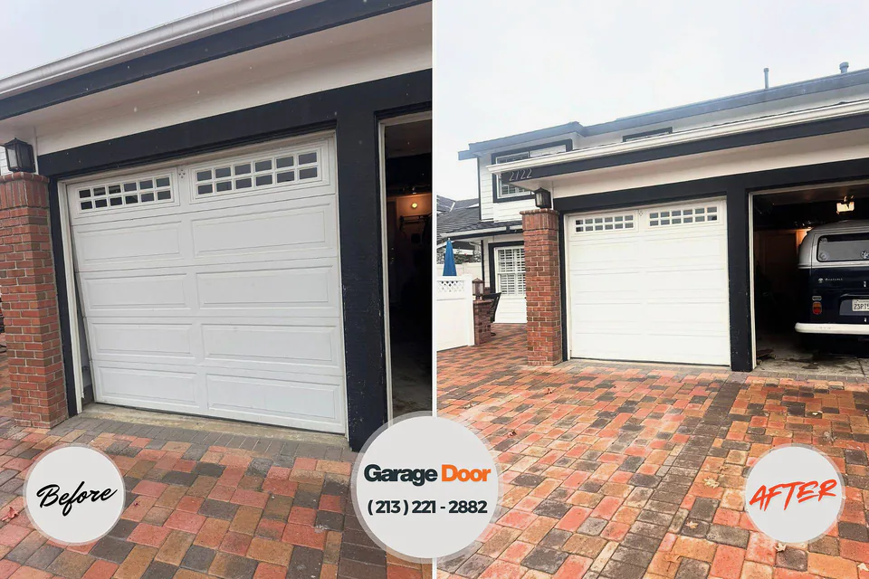 Before and after: garage door repair Frazeysburg, OH